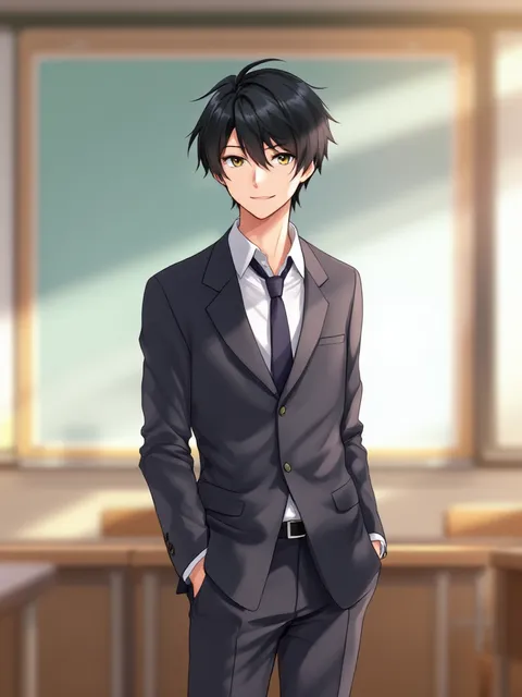 アニメ男子・学生服のプロンプト・設定 - AI イラスト プレビュー